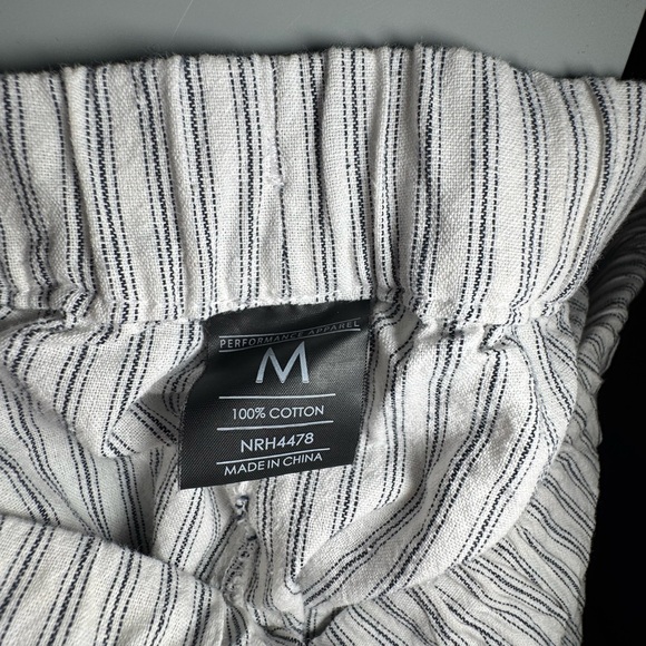 Striped Drawstring Linen Pants - Picture 3 of 4